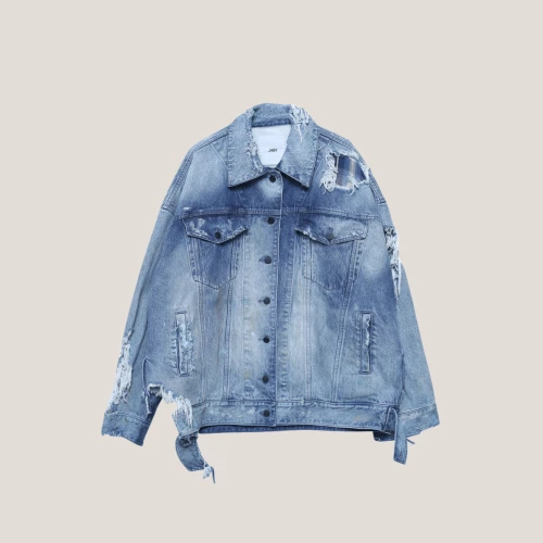 JNBY Destroyed Denim Jacket BLUE