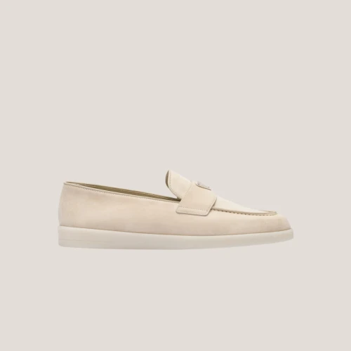 PRADA Men's Natural Suede Loafers