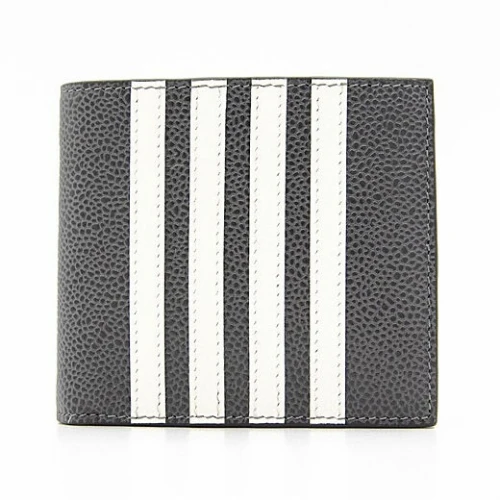 Thom browne 4-Bar Stripe Bifold Cardholder GREY