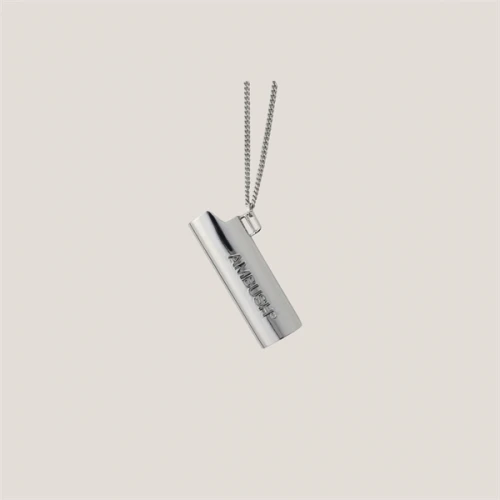 AMBUSH LOGO LIGHTER CASE NECK SILVER