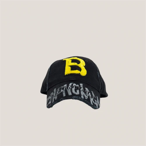 BALENCIAGA Logo Cap Hat BLACK