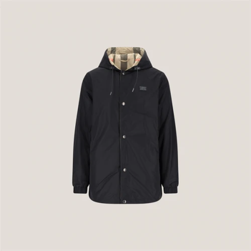 BURBERRY Reversible Check Hooded Jacket