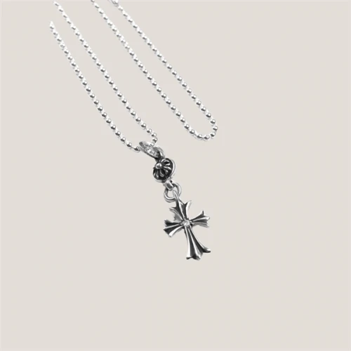 CHROME HEARTS Tiny Cross Ball Chain Necklace