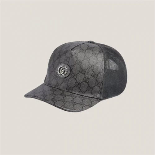 GUCCI GG Supreme Baseball Hat GREY/BLACK