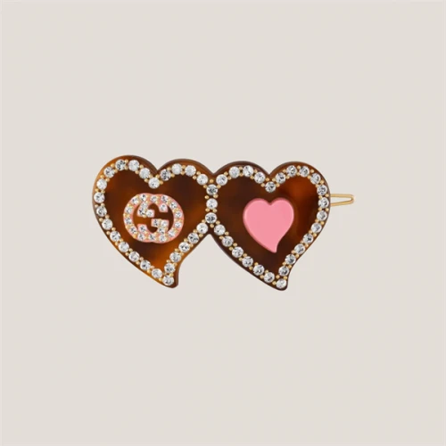 GUCCI Hair Clip With GG And Hearts