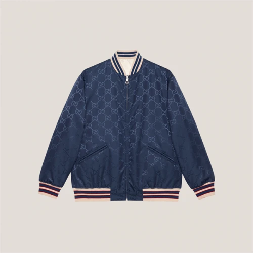 GUCCI Nylon Canvas Reversible Zip Jacket