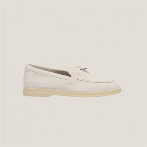 LORO PIANA Pearl Powder Summer Charms Moccasin