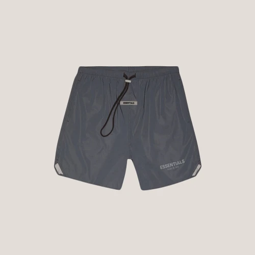 FEAR OF GOD ESSENTIALS VOLLEY SHORTS BLACK REFLECTIVE