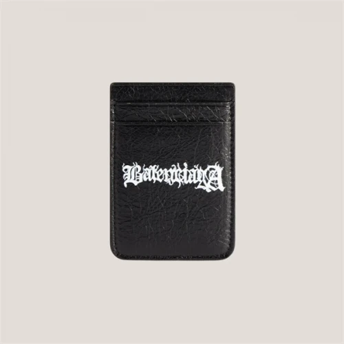 BALENCIAGA Men's Cash Magnet Card Holder Diy Metal In BLACK/WHITE